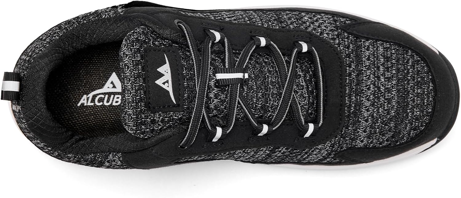 alcubieree Men's Orthopedic Slip On Walking Shoes Arch Support for Plantar Fasciitis Non-Slip Rubber Sole Lightweight Breathable Sneakers Black Size 7 - Image 7