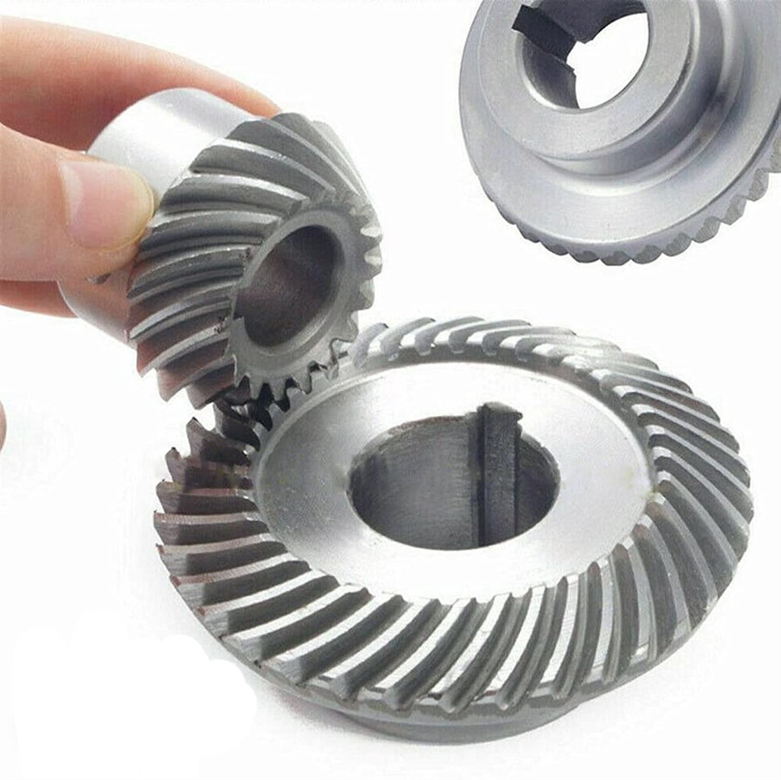 angolo di trasmissione 1Set 25mm Alesaggio 18T 36T Ingranaggio conico elicoidale 1:2 Riduttore Ration Ingranaggio conico in metallo C77 Ingranaggio di sollevamento C96 Ingranaggio elicoidale for fresa
