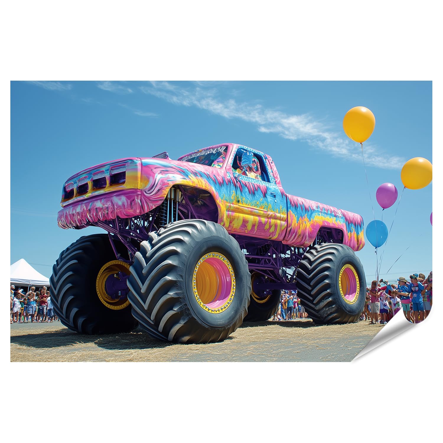 islandburner Prime XXL - Poster con monster truck Festival con palloncini