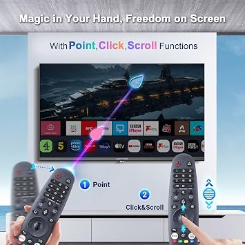Antteq Smart TV 55 inch MagiQ 55 UHD 4K TV webOS, ThinQ AI MEMC Work with Alexa Black Television