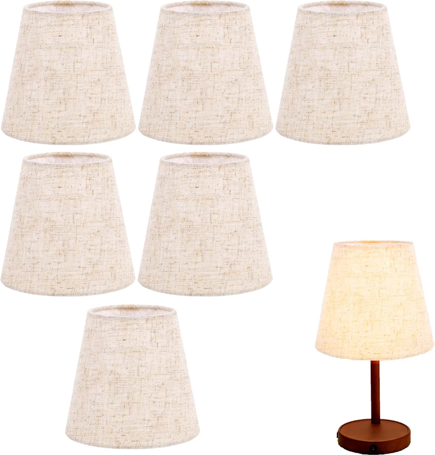 Dasing 6Pcs Clip LampShades, Small Lamp Shade Clip on Bulb for