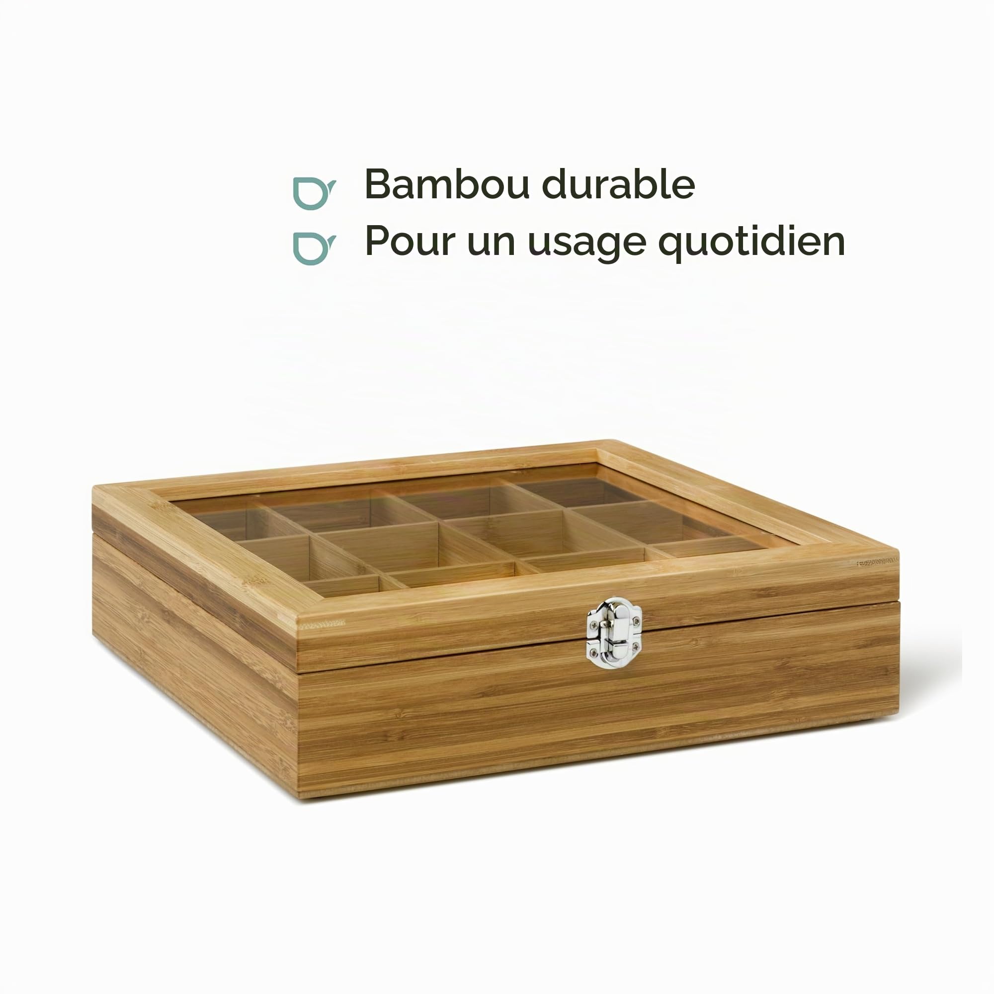 Bredemeijer - TB012BN Boîte à thé en Bambou - Marron (bois)