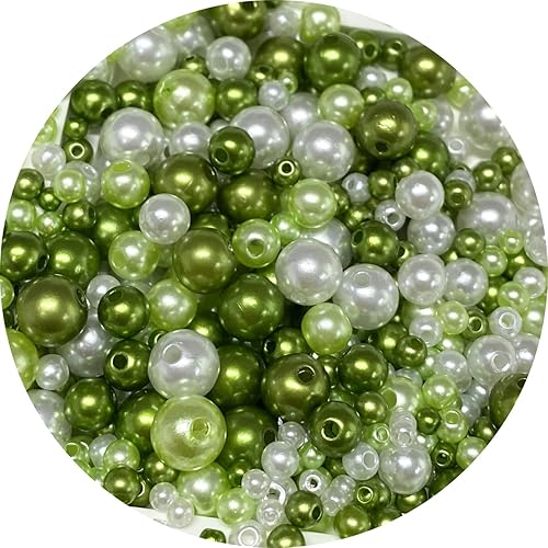 Cuentas de perlas mixtas de 30 a 0.315 in, perlas redondas sueltas de satén, cuentas de plástico para hacer joyas, aretes, pulseras, collares,