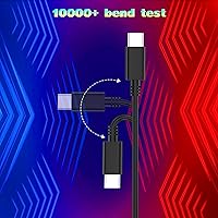 Vista 7 de Cargador USB-C de 39 W compatible con Nintendo Switch, OLED, Lite, Dock, Switch 2 y Pro Controller 15V2.6A compatible con modo TV