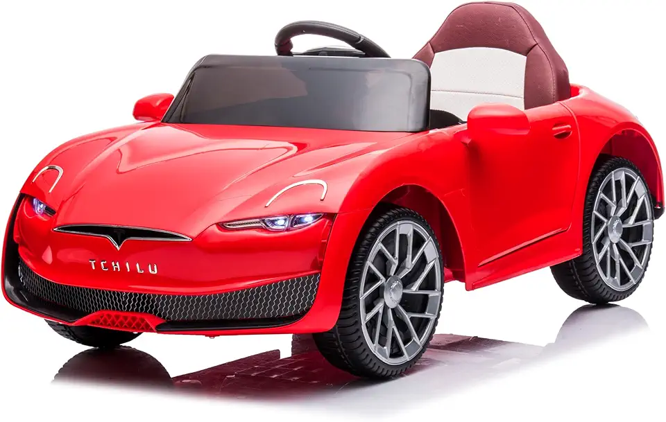 Bang Toys - Carrinho Elétrico Infantil Jet Panther 12V - com Luzes de LED, Sons, Entrada USB/MP3, Portas que Abrem e Controle Remoto - Suporta até 30kg - Cor Vermelho