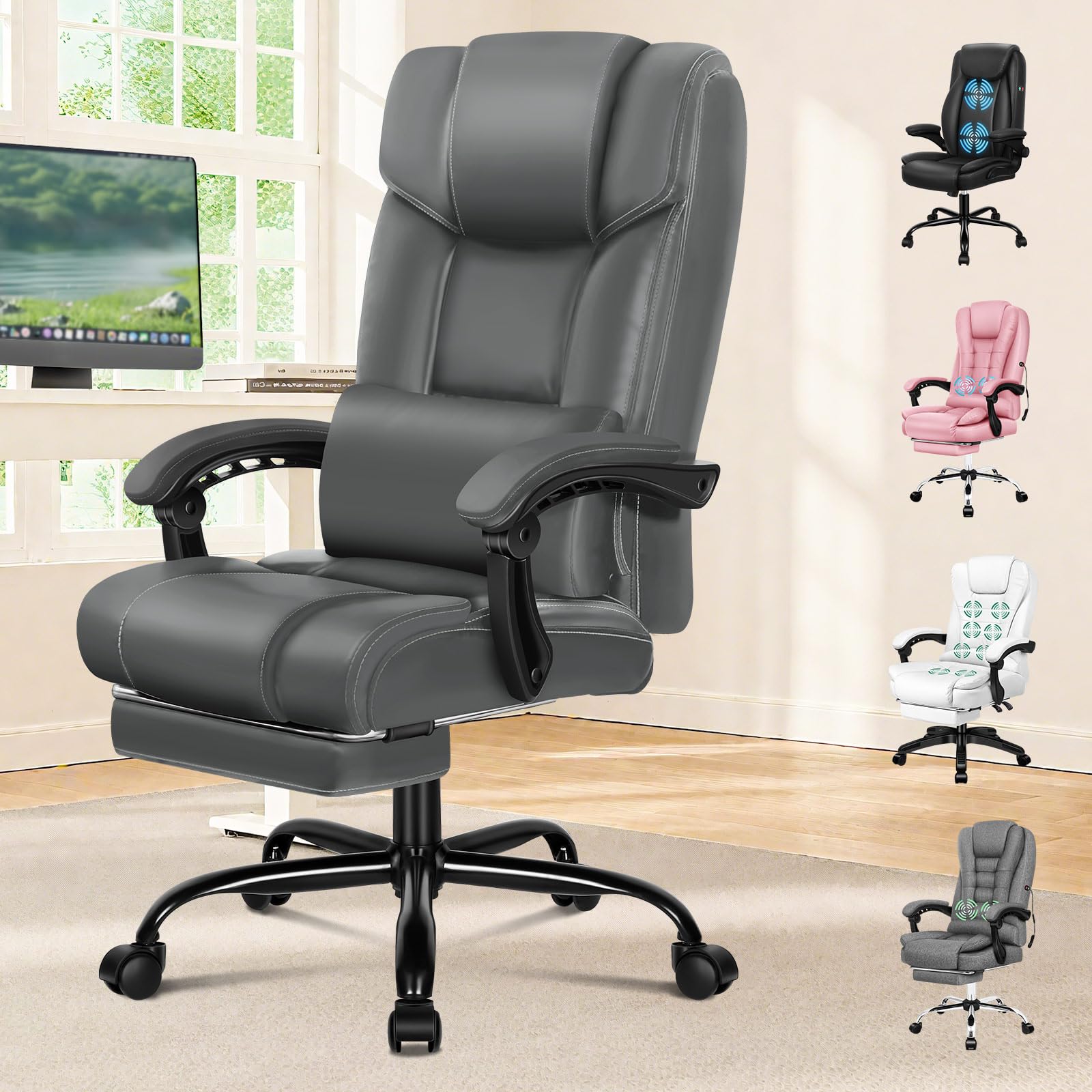 ALFORDSON Sedia da Scrivania, Sedia Ufficio Ergonomica Schienale Alto con Ampio Supporto Lombare, Seduta Arieggiata, Regolazione Altezza, Perfetta per Casa, Studio, Gioco, Nova, Nero