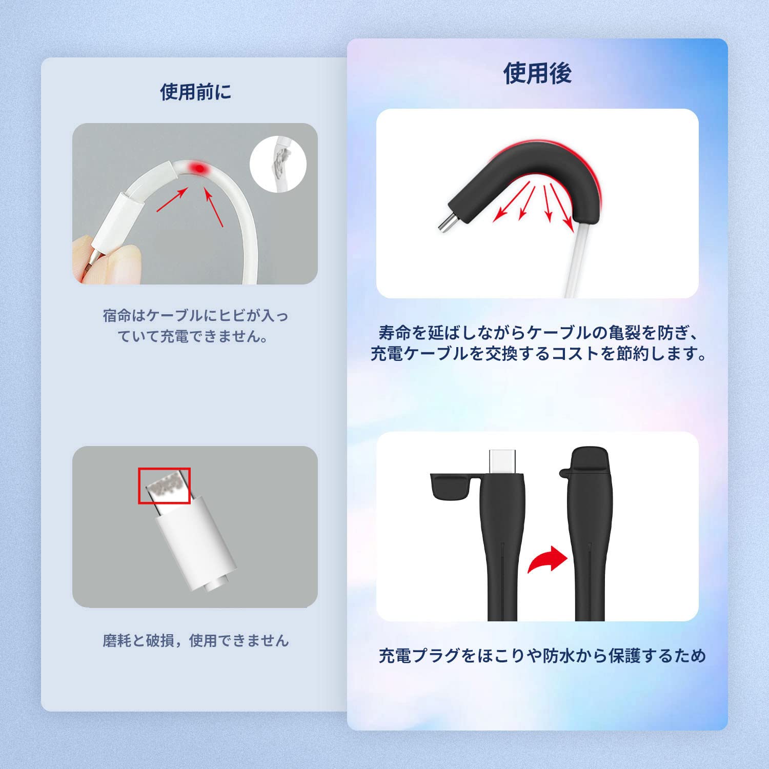 Amazon.co.jp: 【NOUKAJU】 充電ケーブル プロテクター ケース カバー