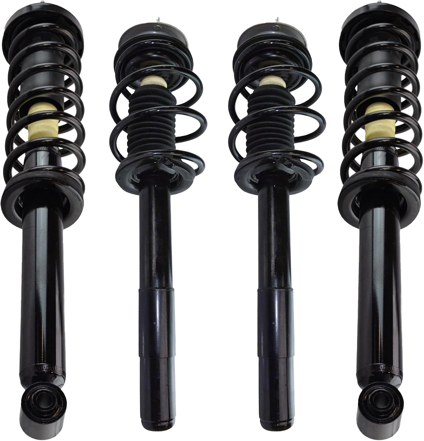 TRQ Front and Rear Complete Strut Assembly & Shock Absorber Kit Complete Strut & Coil Spring Assembly Shock & Spring Strut Assembly Compatible with 2001-2003 BMW 525i 1997-2000 528i 530i