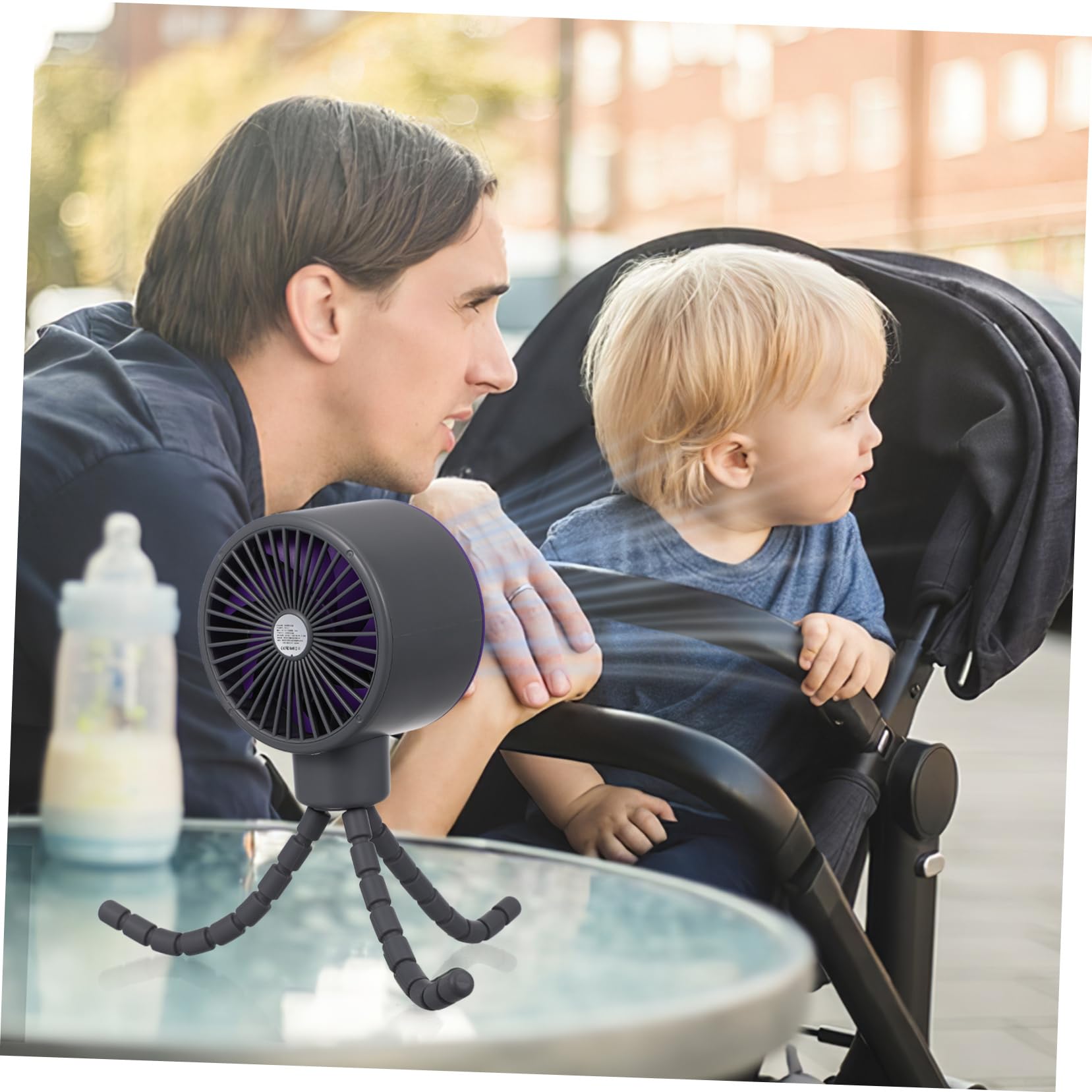 Ventilador de Cochecito Abs, Mini Silencioso y Portátil para Ñiño