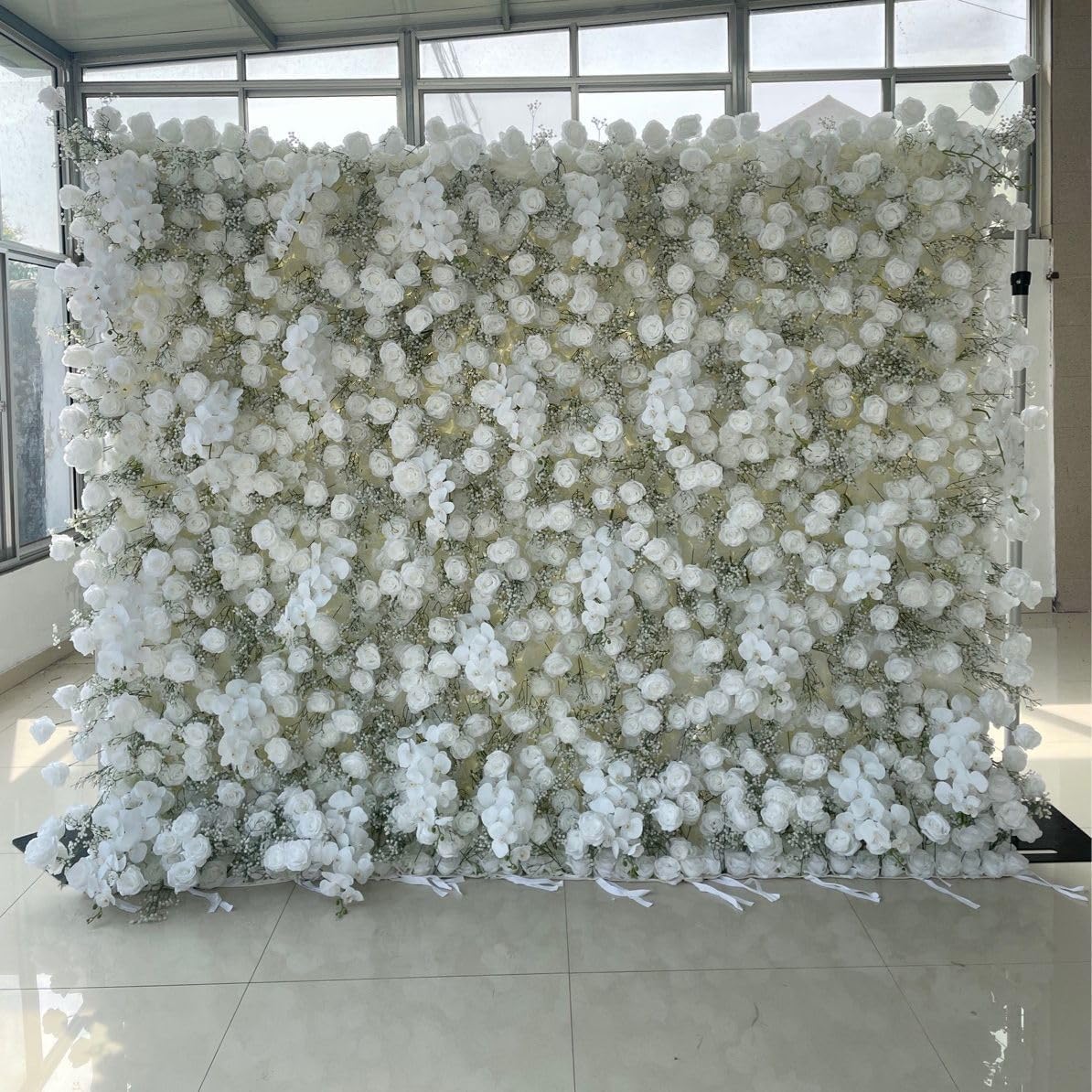 Künstliche Blumenwandpaneele, simulierte Seidenrosen, Dekoration für Hochzeitsfeiern, Bühnenhintergrund – 2 m x 2 m