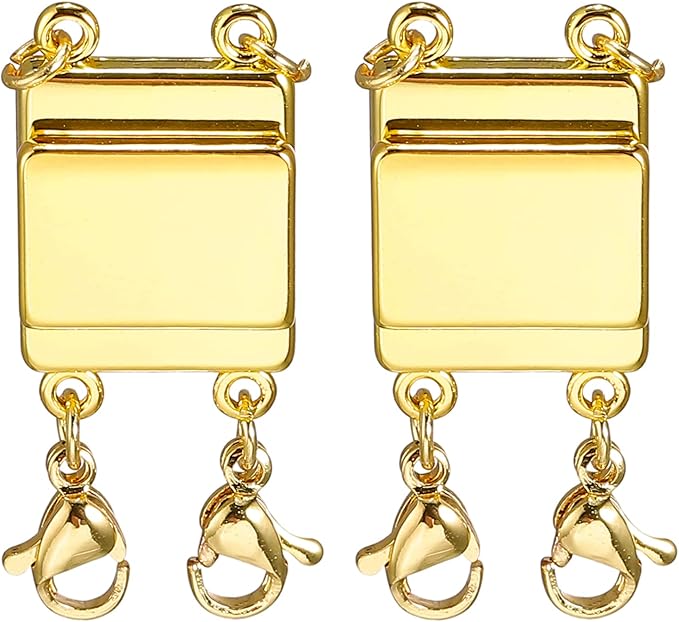 uxcell Layering Necklace Clasps, 2Pcs Necklace Connector 2