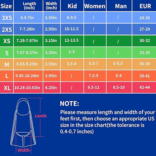Miniatura 7 de Aletas de natación para niños, aletas cortas para jóvenes, aletas de entrenamiento de natación para natación de regazo, para niños y niñas