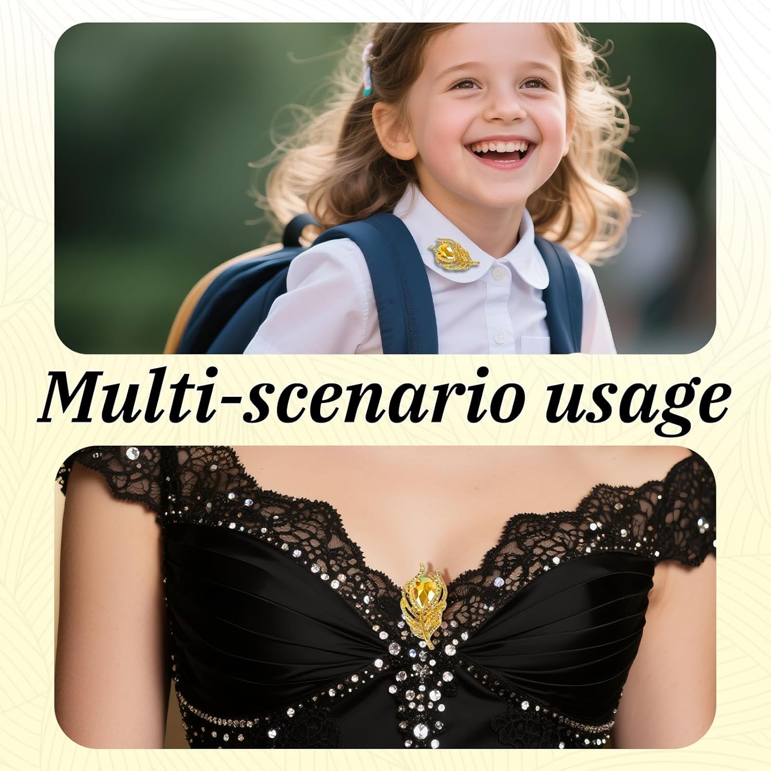 50 Pcs 38mm Feather Resin Accessories Flatback Rhinestone,for Tumblers, Bottles, Clothing DIY Accessories Craft Decoration (Yellow) - Image 7