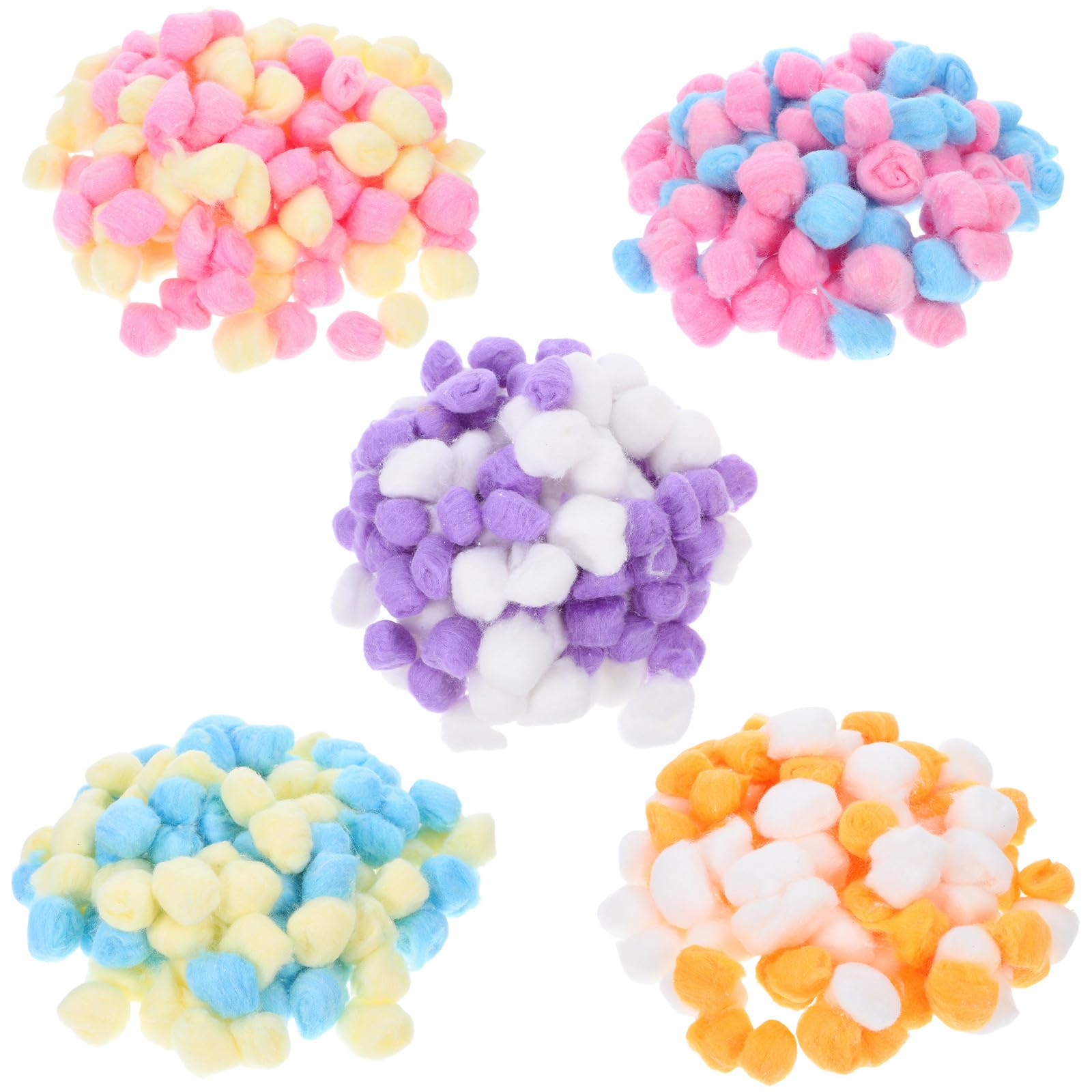 Healvian 500 Palline di Cotone Colorate per Bricolage, Multiuso e Adatte per Nidi di Animali Domestici, Confezione da 500 Pezzi per Decorazioni e Artigianato