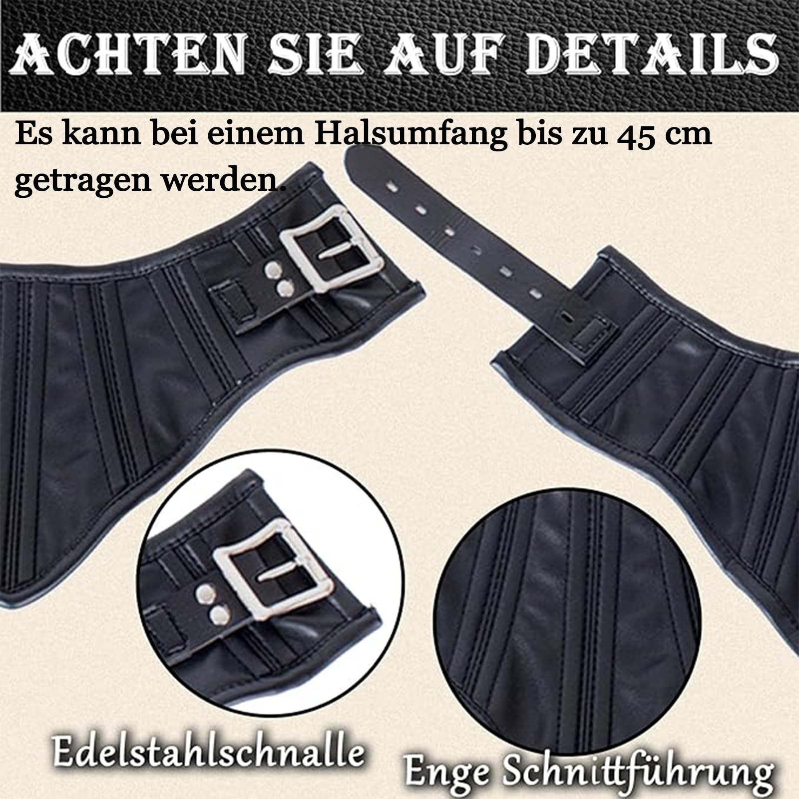 Lederhalsband Halskorsett Beinfesselset SM Paar Bondage Spiele Halsband Damen für Sex Zweiteiliges Set Halsband Damen Für Sex Toy