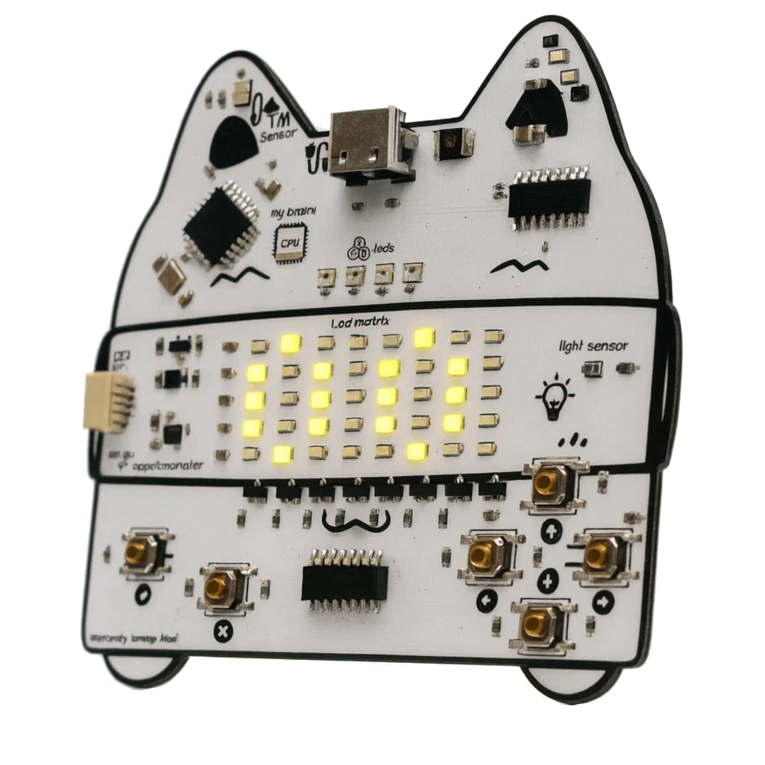 MochiCard - Placa Programable Educativa (Sensor Temperatura, Matriz de Leds, RGB, Luminosidad, Humedad, Acelerómetro) Kit básico de iniciación al IOT, Robótica y Programación