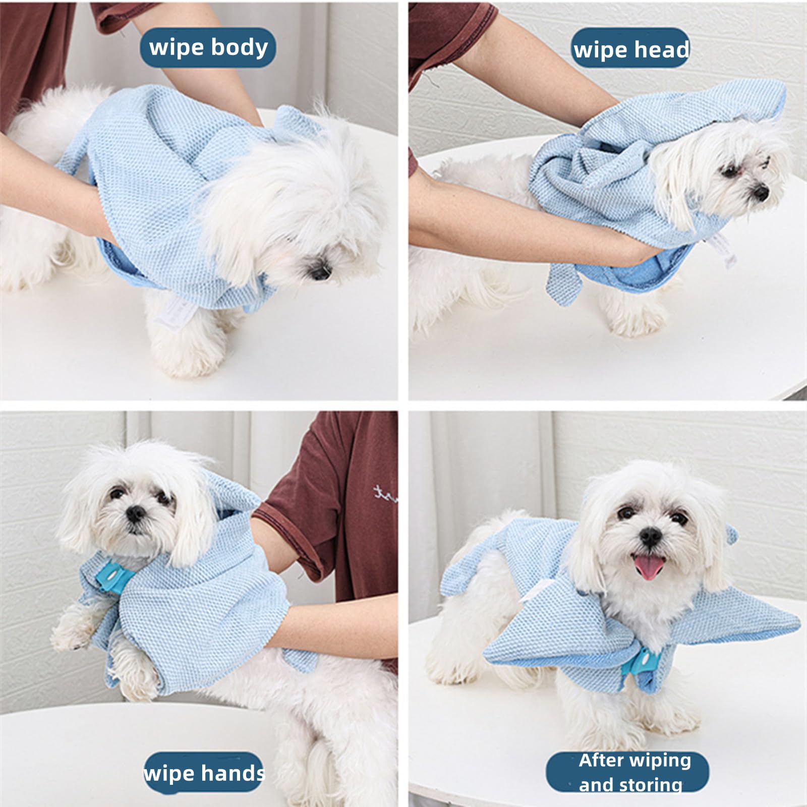 Serviettes pour Chiens pour sécher Les Chiens Serviette de Bain Double Face Super absorbante Fournitures de Bain pour Animaux de Compagnie Mignons pour Chiens et Chats