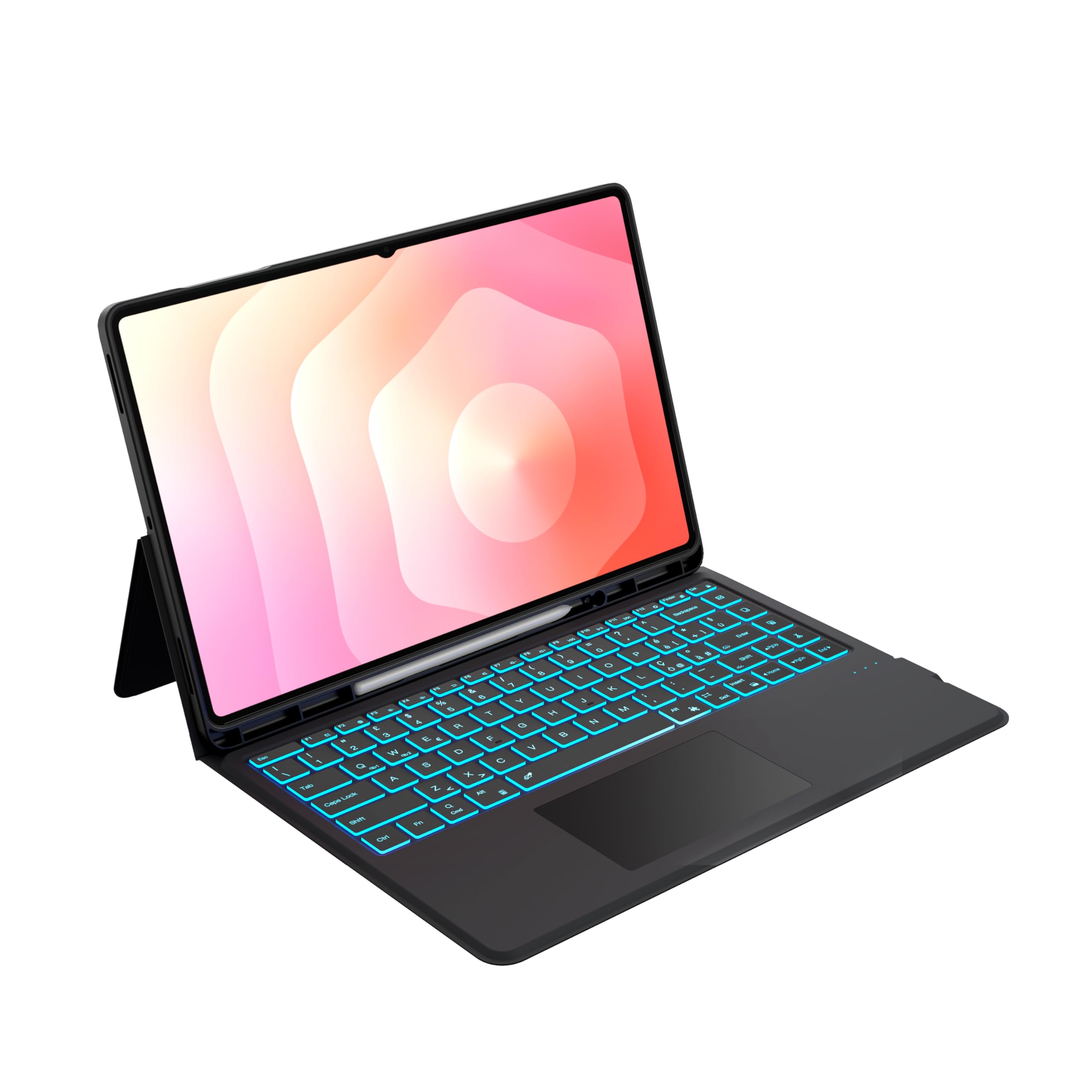 Tastiera Custodia per Samsung Galaxy Tab S11 Ultra/S10 Ultra/S9 Ultra 14.6 Pollici - 7 Colori Retroilluminazione con Touchpad Tastiera Bluetooth - per Tab S8 Ultra Custodia QWERTY Italiano, Nero