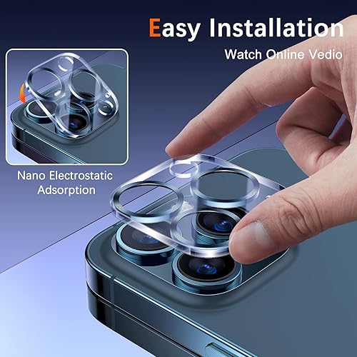 Miniatura 480 de UniqueMe [Paquete de 3 protectores de lente de cámara compatibles con iPhone 14 Pro Max/iPhone 14 Pro, vidrio templado, [compatible con fundas]