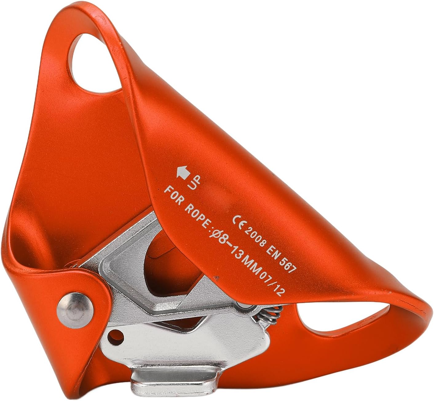 Rope Ascender, Aluminum Alloy Ascender Tree Climbing Tree Climbing Gear with High Strength for Mountaineering Rock (Orange)