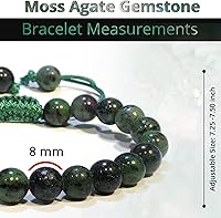 Vista 2 de Bracelet Healing Crystal Bracelet for Women, Men Chic Gemstone Bracelet for Men and Women 8mm Round Bead Bracelets for Spiritual Healing