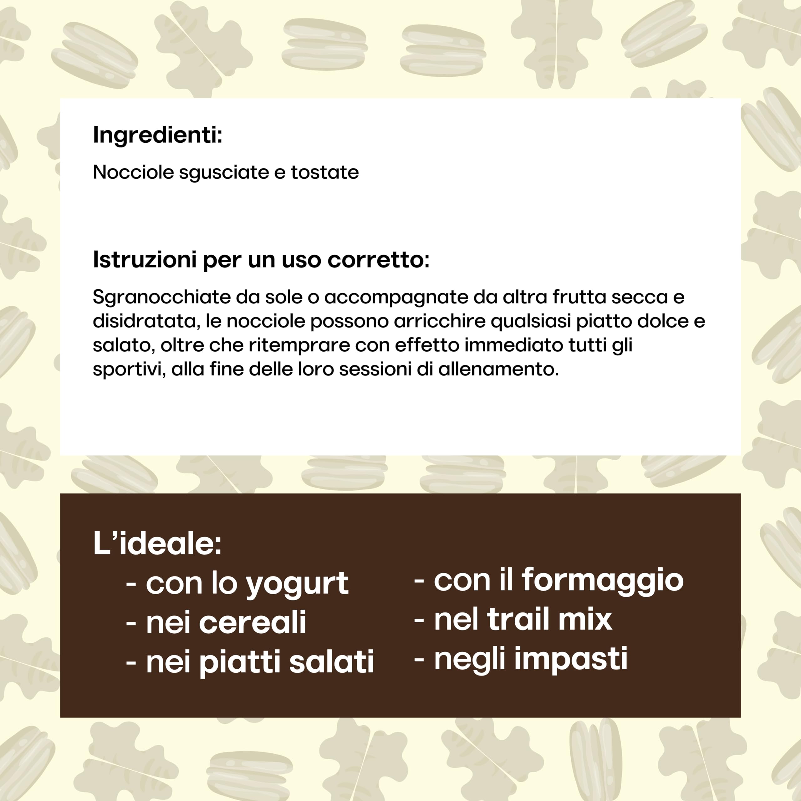 Il Contadino - Antichi Sapori | NOCCIOLE SGUSCIATE E TOSTATE | Confezione Salva Freschezza, Tostatura Frequente, Frutta Secca di Qualità Premium, No Conservanti (500g)