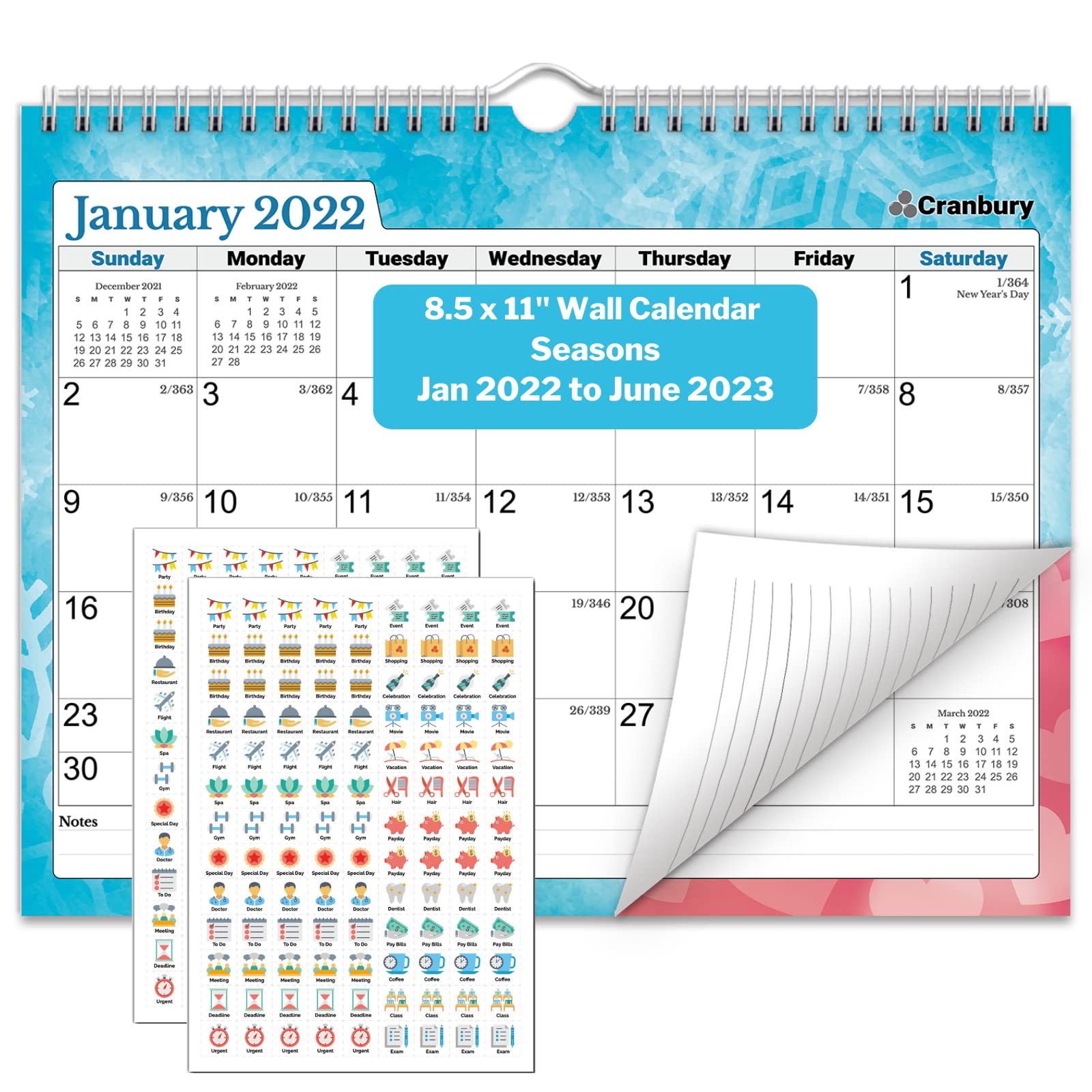 Buy CRANBURY Small Wall Calendar 2022 2023 Seasons Use 8 5x11 Buy CRANBURY Small Wall Calendar 2022 2023 Seasons Use 8 5x11
