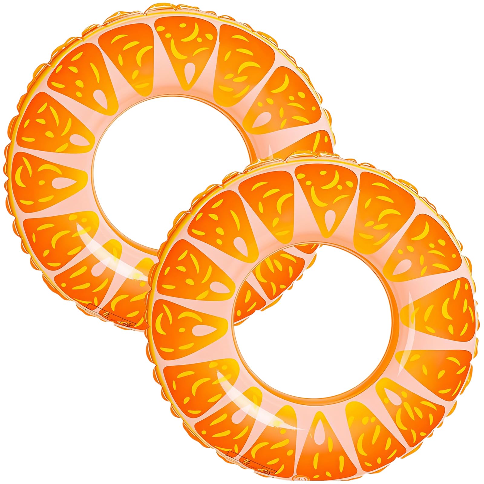 2 Pack Kids Inflatable Swimming Rings 90cm,Fruit Print Swim Rings for Adult Kid,Swimming Ring Inflatable Rubber Rings Pool Floats for Boys Girls Women Paddling Pool,Beach,Holiday and Summer Water Play