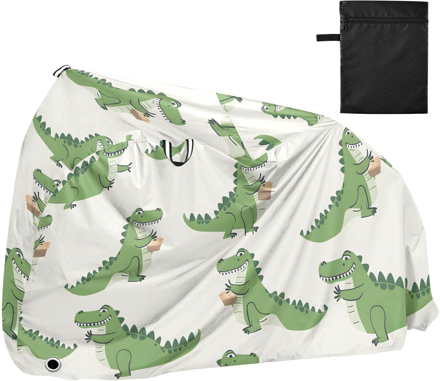 ALAZA Crocodile Animal Bike Cover Waterproof Outdoor Ebike Bicycle Covers Tarp Protection for 1/2 Bikes, Sun UV Dust Wind Proof