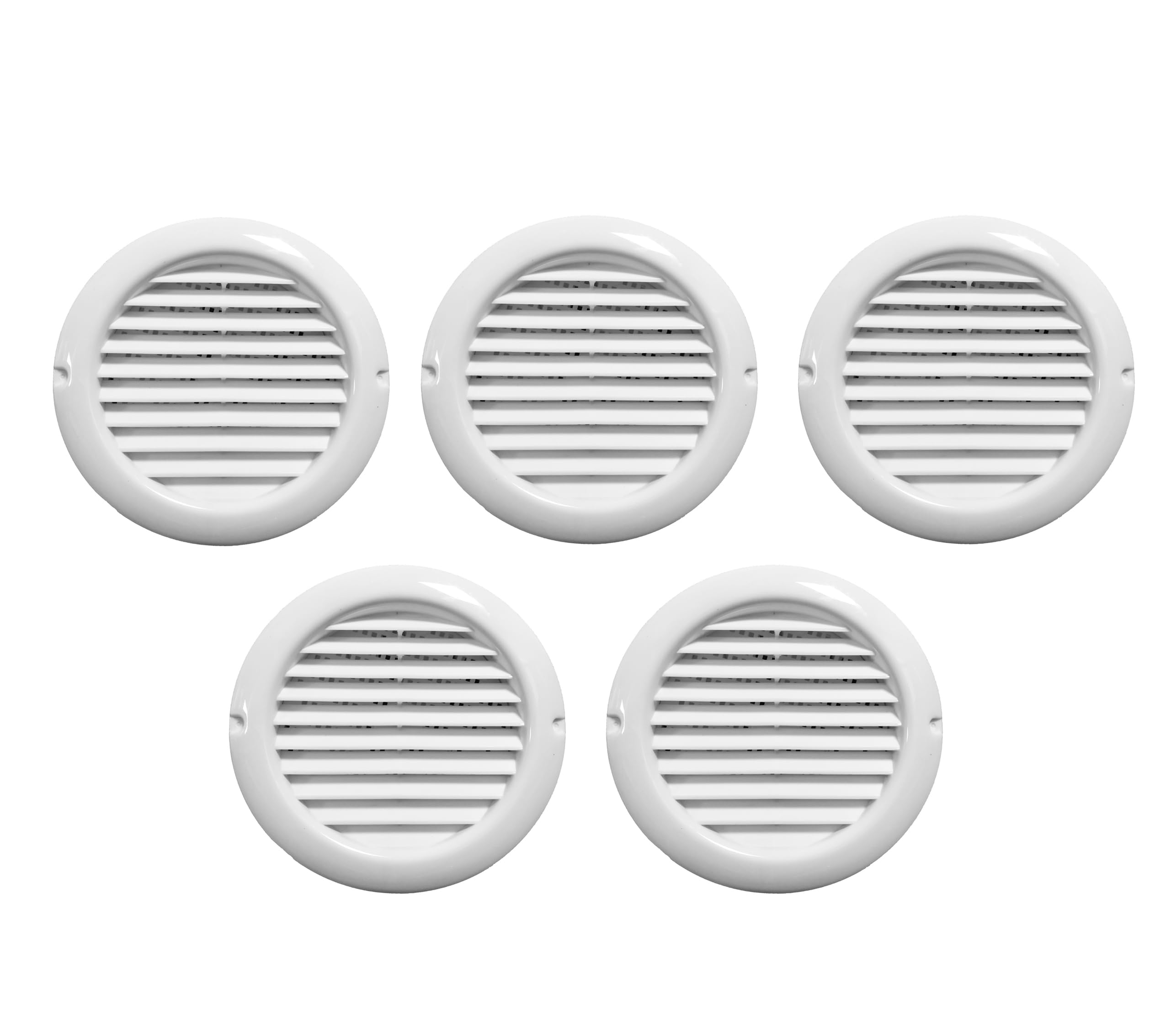 Ardnib 6 Inch Chimney Pipe Vent Cover/Duct Pipe Vent Cover/Cowl Cover Pack of 5-(White)