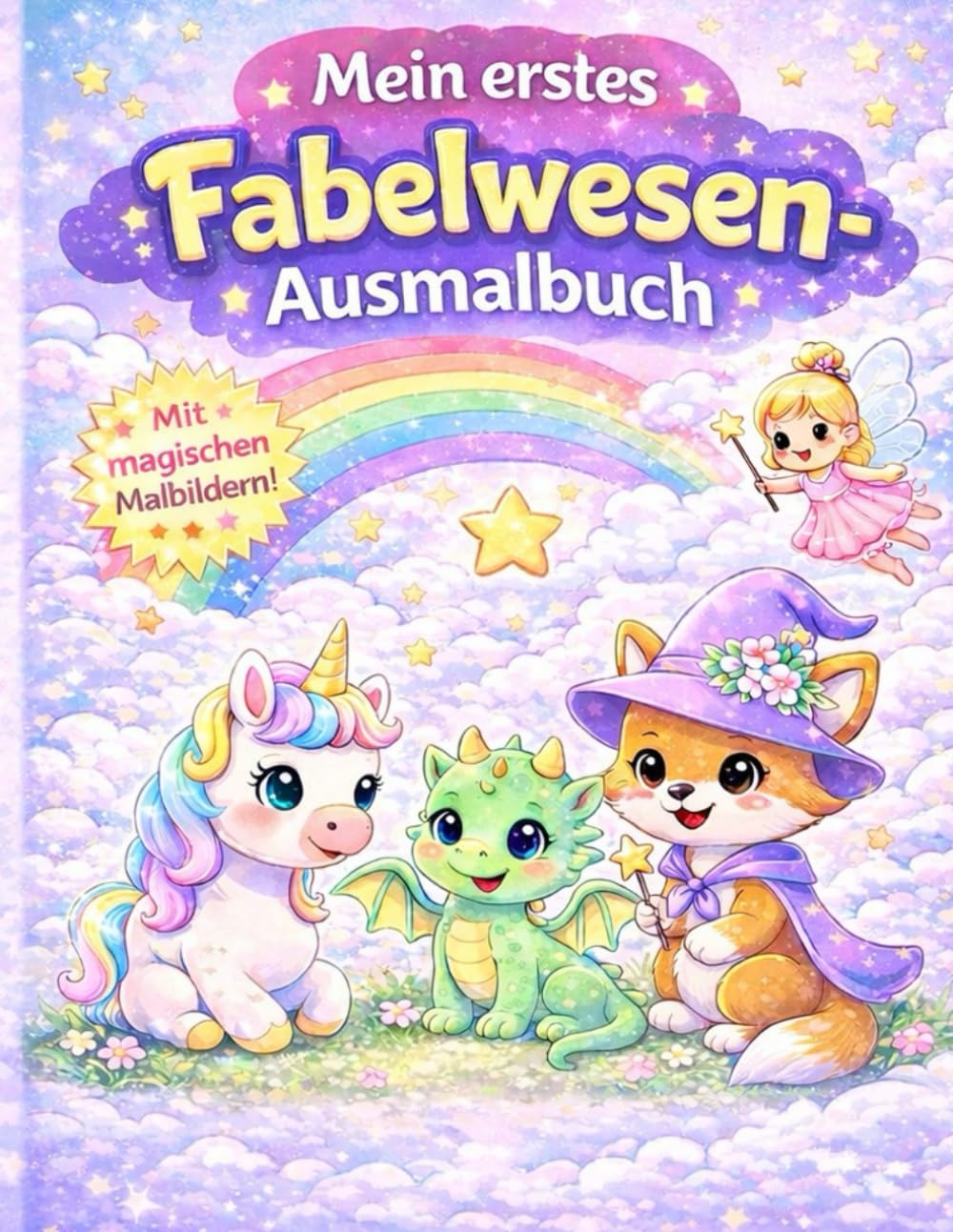 Mein erstes Fabelwesen-Ausmalbuch: Einfache Ausmalbilder für Kinder ab 4 Jahren