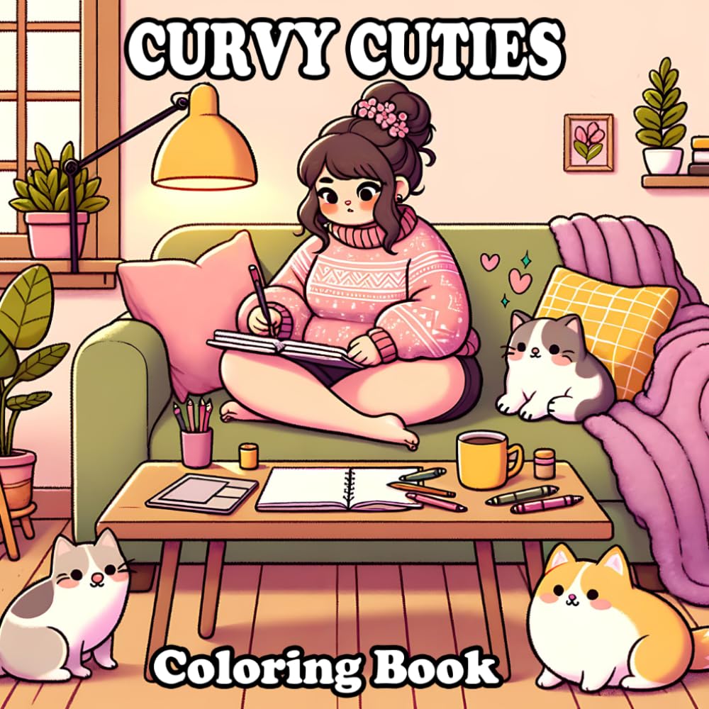 curvy cuties coloring book: Fun and Confident Curvy Girl Designs for Relaxation and Creativity