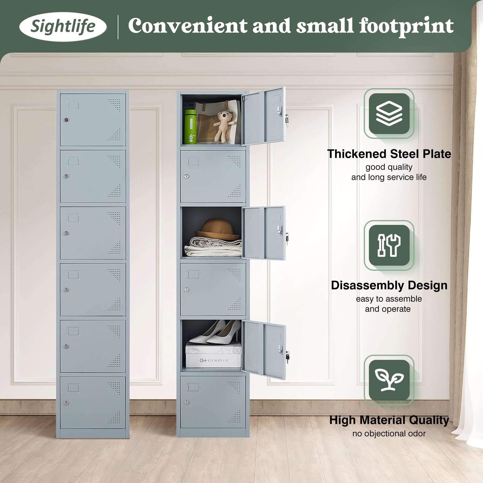 Stahlschrank Schließfachschrank Wertfachschrank Lagerschrank Metallspind Spind Fächerschrank Umkleideschrank Stahlblech Mehrzweckschrank Personalschrank Garderobenspind abschließbar 160 * 38 * 43cm