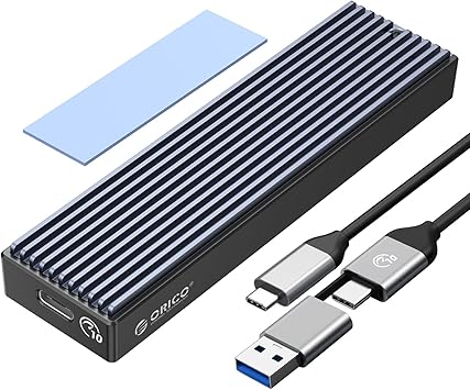 ORICO M.2 NVMe SATA SSD Enclosure, USB 3.1 Gen 2 10 Gbps to PCI-E 6Gbps NGFF M-Key / B+M Key SSD Case M.2 Reader Support UASP for Size 2230/2242/2260/2280 SSDs Diskless M2PVM