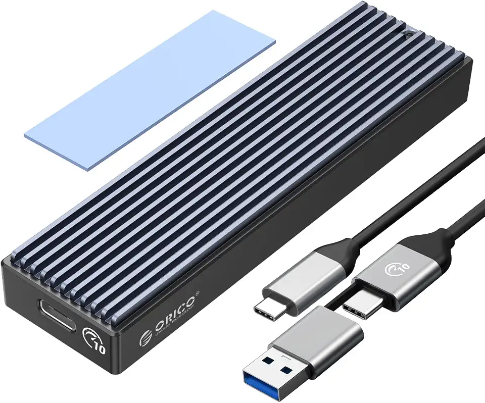 ORICO Gabinete Ssd M.2 Nvme Sata, Usb 3.1 Gen 2 (10 Gbps) para Nvme Pci-E M.2 Ssd Case Suporte Uasp para Nvme Ssd Tamanho 2230/2242/2260/2280 (M.2 Nvme/Sata)