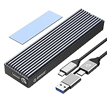 ORICO Case SSD M.2 NVMe SATA, M2 Adattatore USB-C 3.2 Gen2 10Gbps PCIe NVMe, M.2 Enlosure 6Gbps NGFF B+M Key (Non per SSD SATA M Key), Supporto UASP Trim- M2PVM
