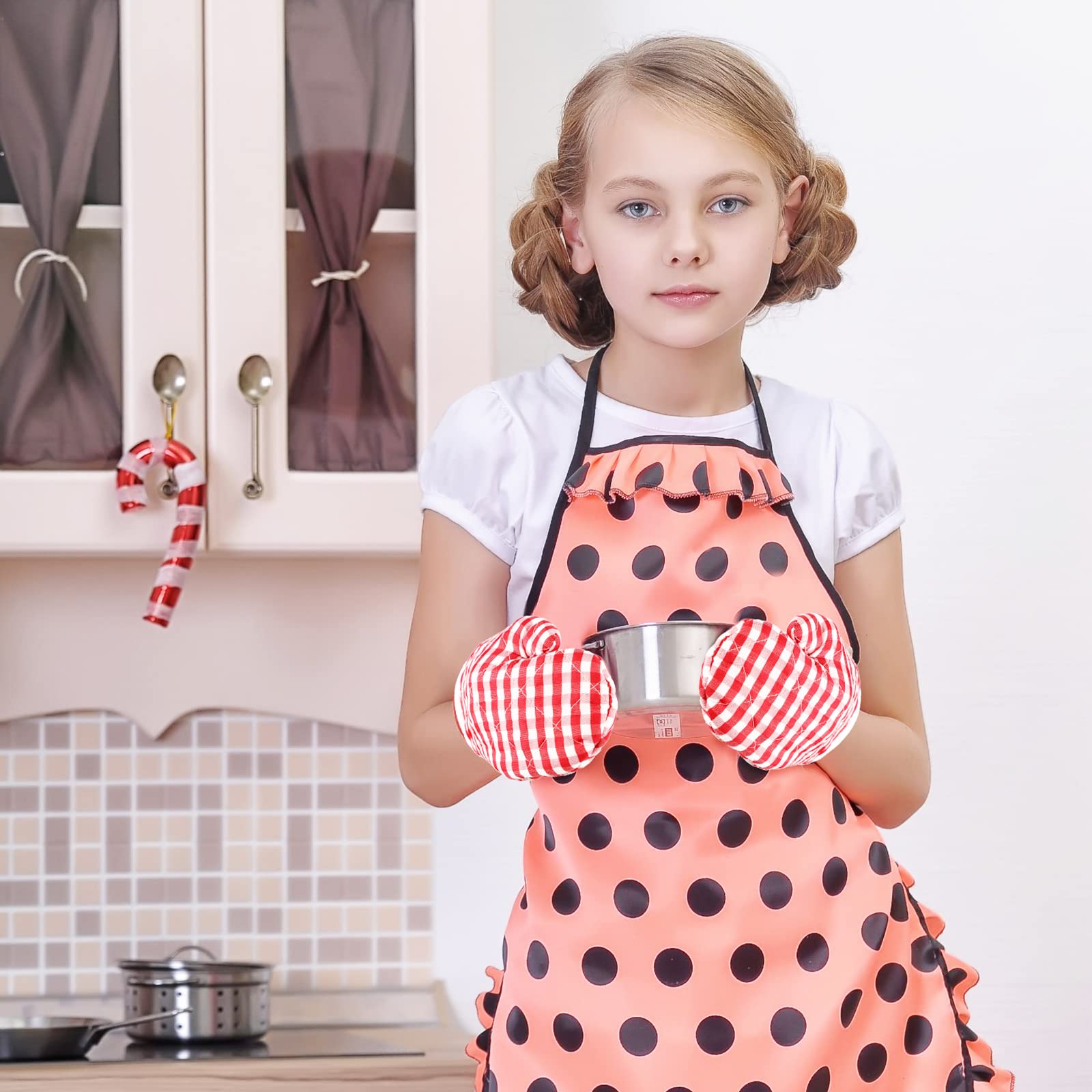Amazon.com: 6 Pair /12 Pcs Kids Oven Mitts for Play Kitchen, 6.8 x