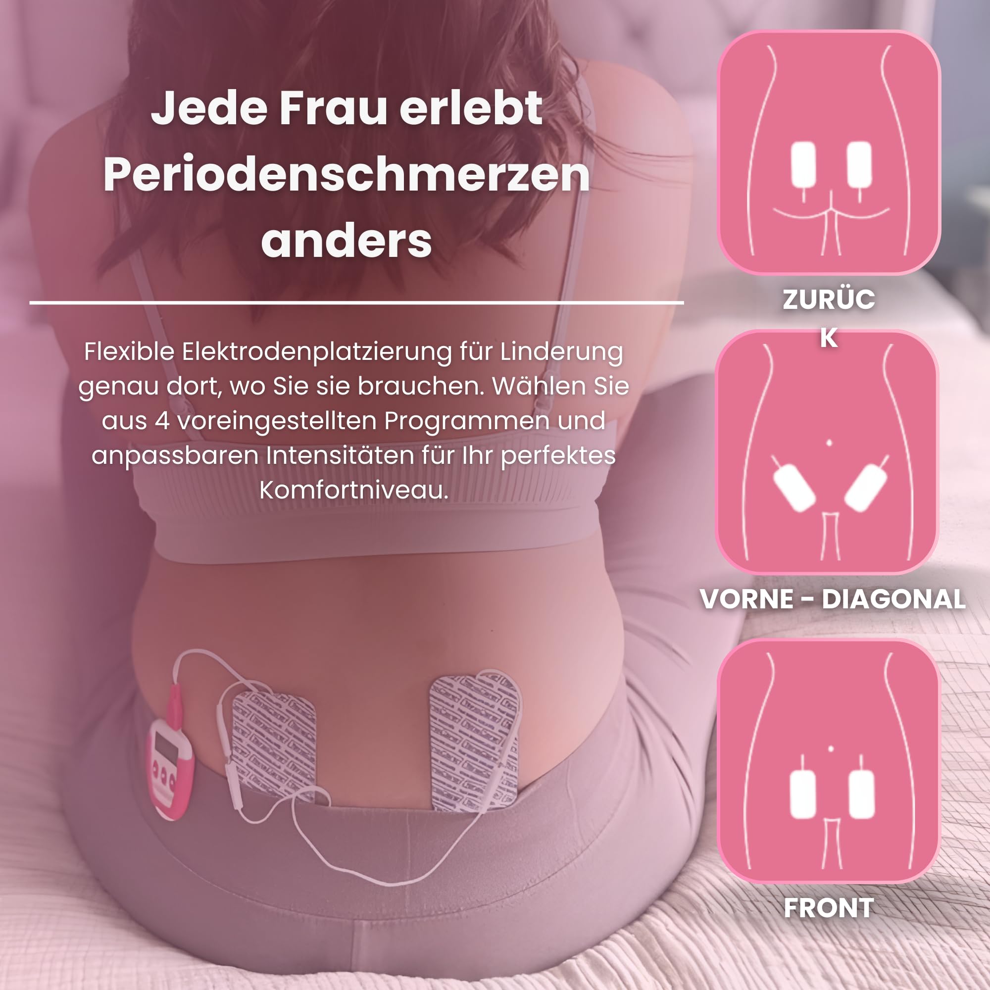 Tenscare K-OVAP-DE Ova+ Appareil de soulagement contre les douleurs liées aux menstruations