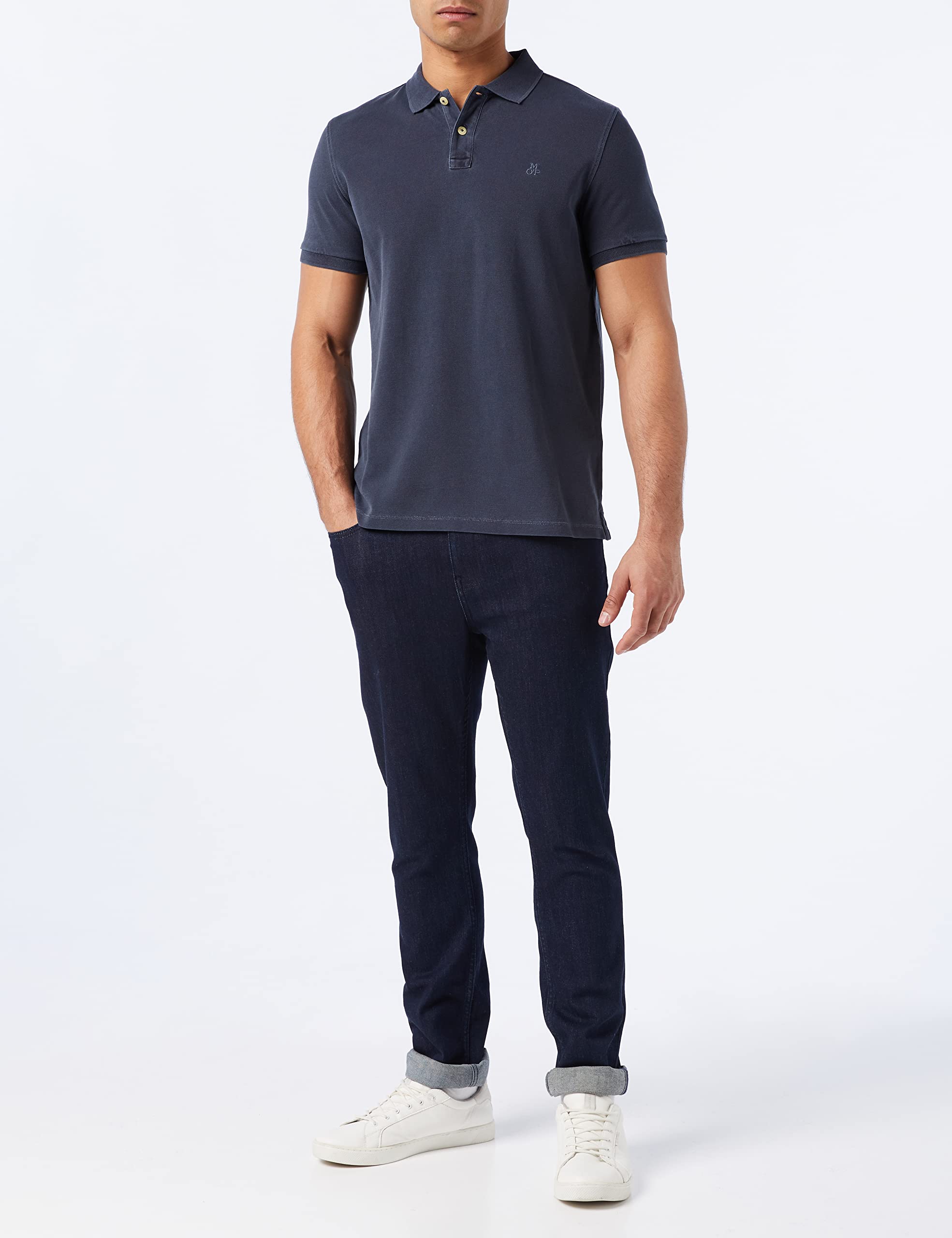 MARC O'POLO CASUAL Polo męska koszulka polo – klasyczna koszulka polo z bawełny organicznej, 896, L