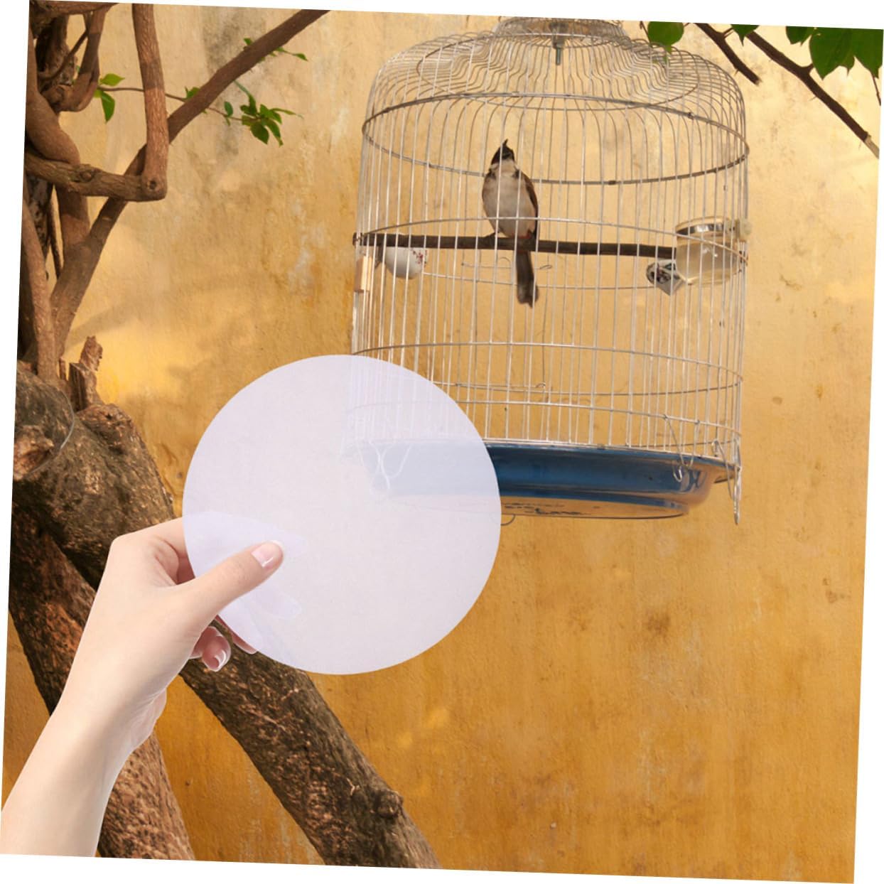 Toyvian 100sheets Bird Cage Liner Pads Disposable Paper Liners for Parakeet Cockatiel and Parrot Cages Thickened Absorbent Design for -up and Bird Safety
