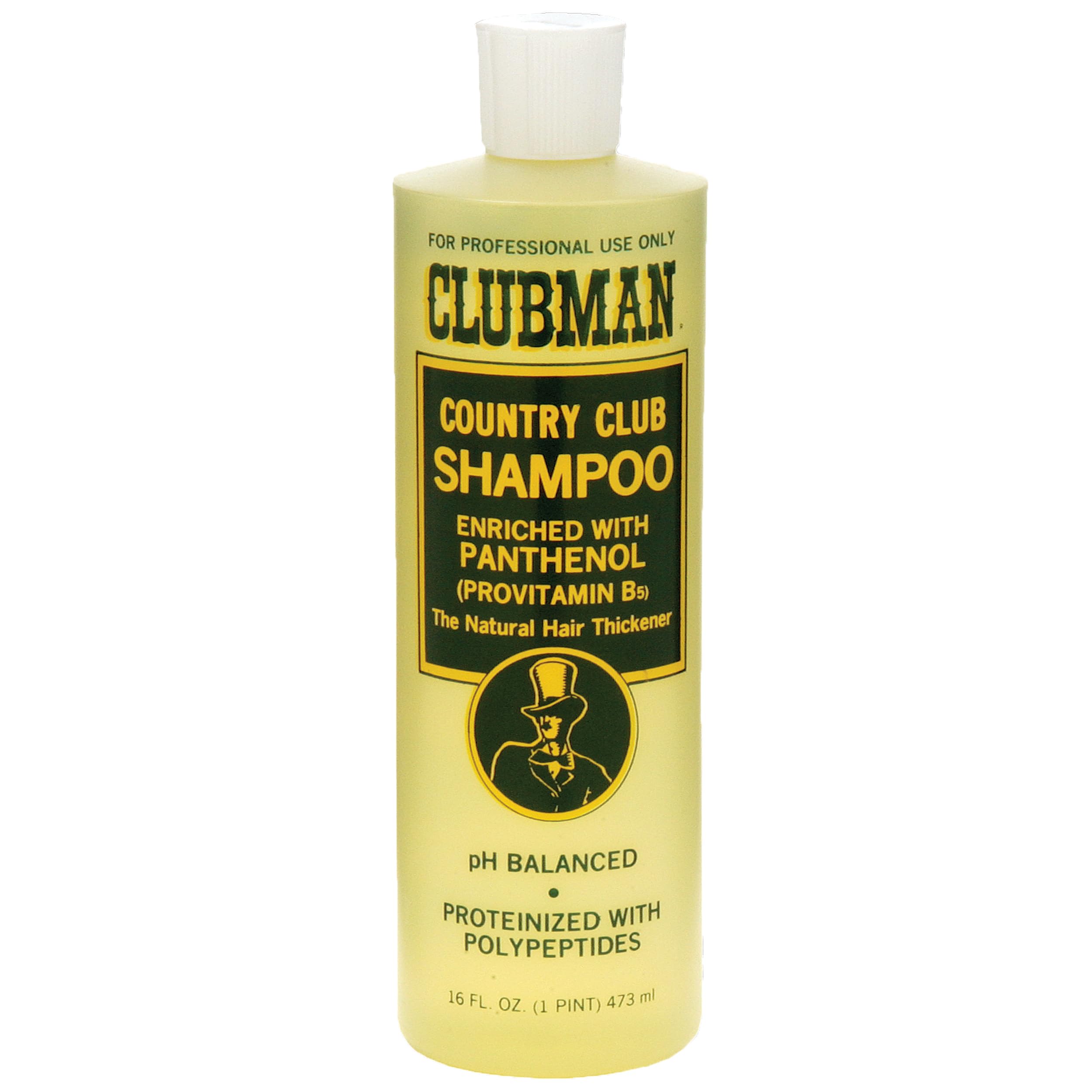 Country Club Shampoo, Enriched with Panthenol, The Natural Hair Thickener, pH Balanced, Proteinized with Polypeptides, 16 fl. oz.