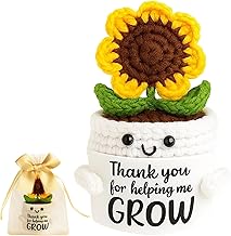 Teacher Gifts, Teacher Gifts for Women, Crochet Sunflower Gifts, Nursery Teacher Plant Gift Crochet Sunflower Present for Graduation, Mothers Day