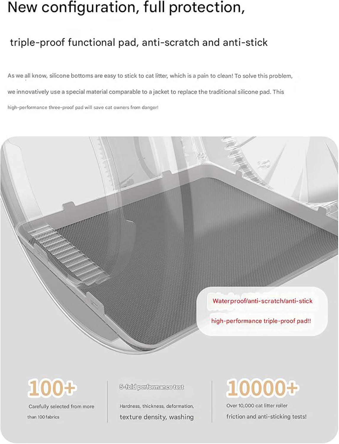 Extra Large Self Cleaning Litter Box, Automatic Cat Litter Box for Multiple Cats, App-Controlled, Odor-Free Waste Disposal, Video and Voice, HD Camera