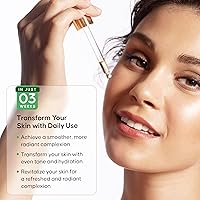 Vista 3 de VAUDA Aceite de escualano 100% para la cara con vitamina C y aceite de rosa - 1.0 fl oz aceites faciales antienvejecimiento e hidratantes