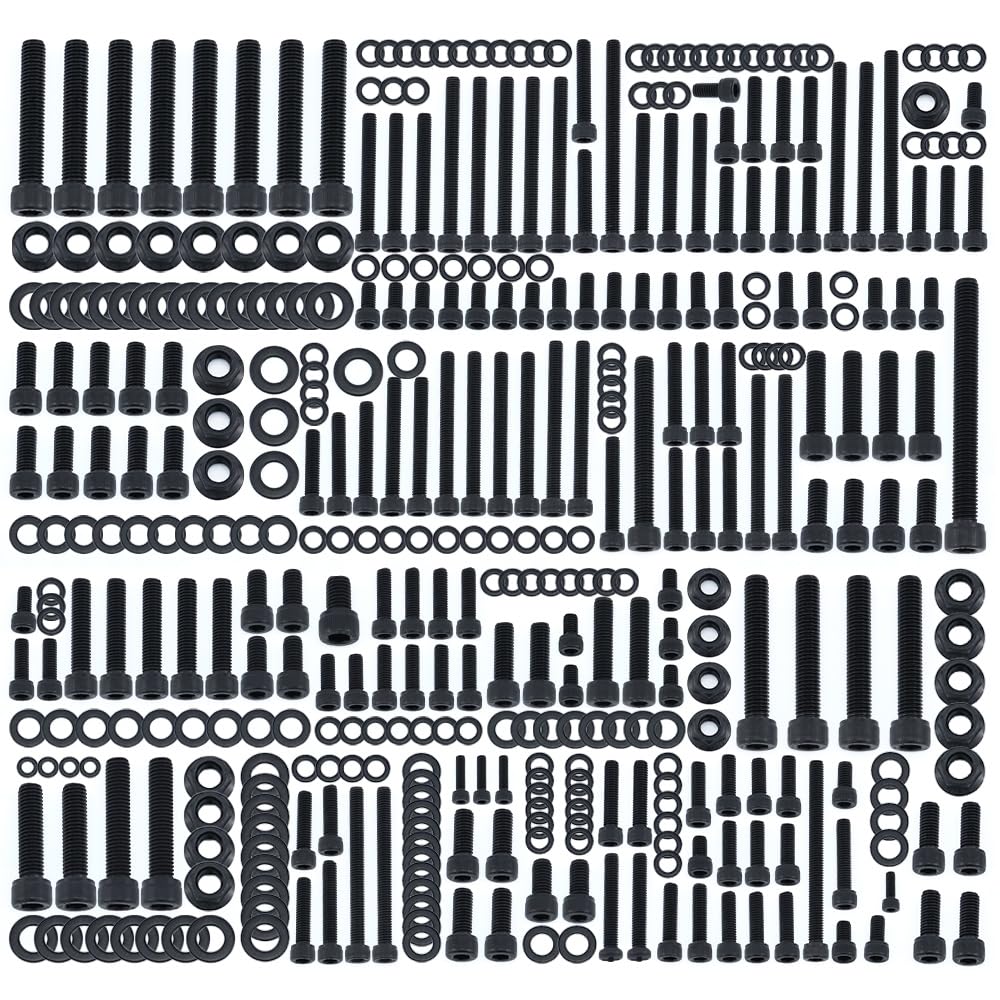 409PCS ATV Bolt Screw Nuts Kit Set Fit for TRX400EX 1999-2008 Engine Body Frame Fenders Full Restoration Bolts Kit