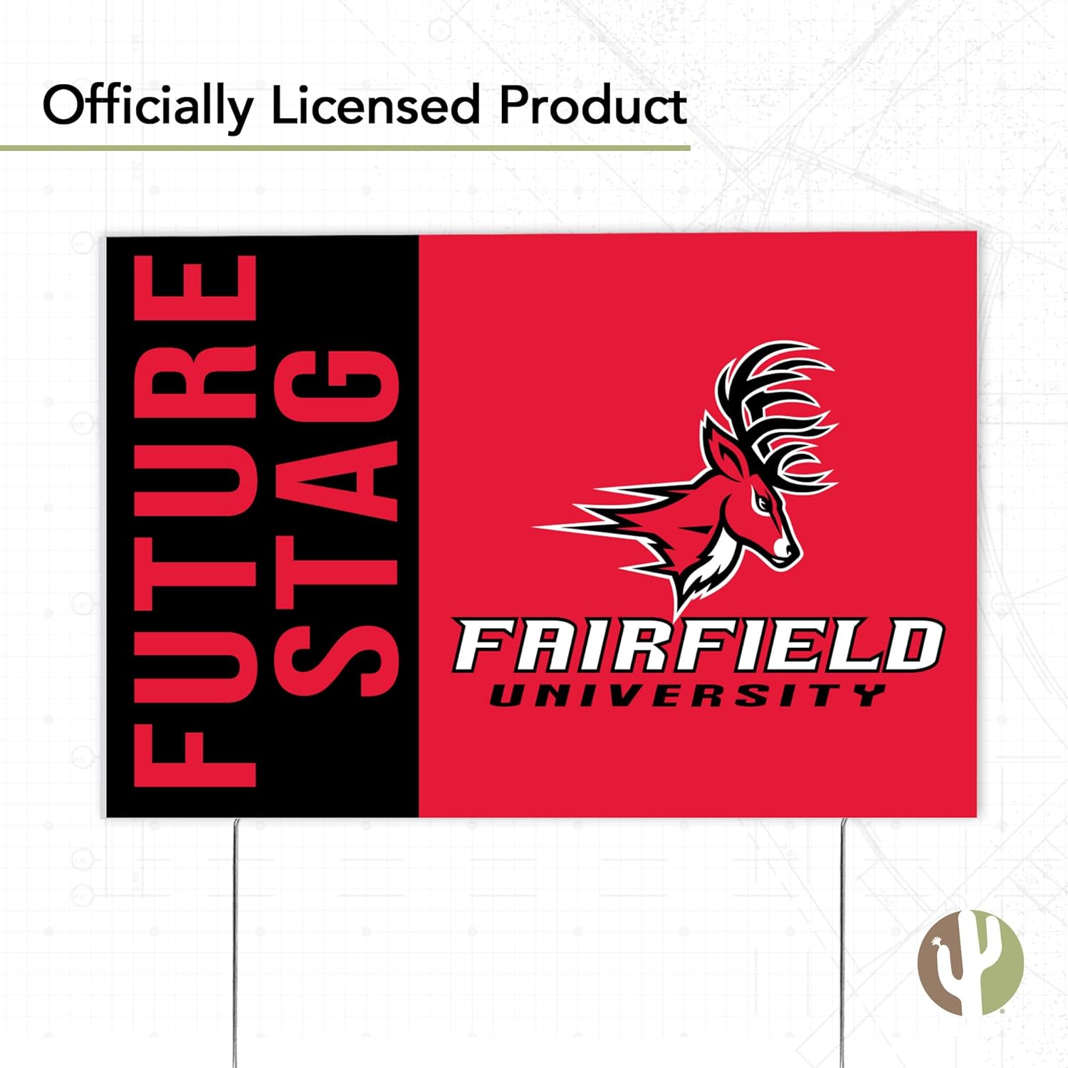 Desert Cactus Fairfield University Stags 12x18" Graduate Graduation Celebration Yard Sign Graduates Outdoor Lawn Display with Stakes (Grad Sign 4)