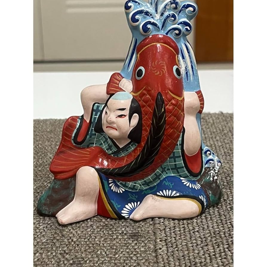 土人形　堤土人形　大型　鯉の滝登り　明治期　歌舞伎 Amazon.co.jp: 堤人形 鯉の滝登り 佐藤吉夫 飾り台付 仙台