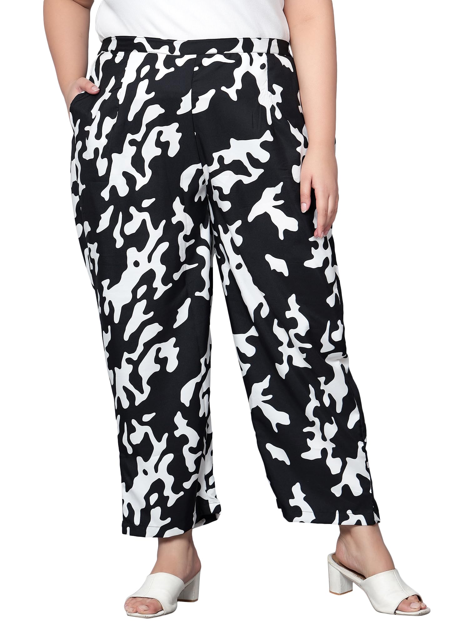 indietoga Women's Plus Size Printed Polyester Lounge Pants (2XL to 7XL)-picture-27