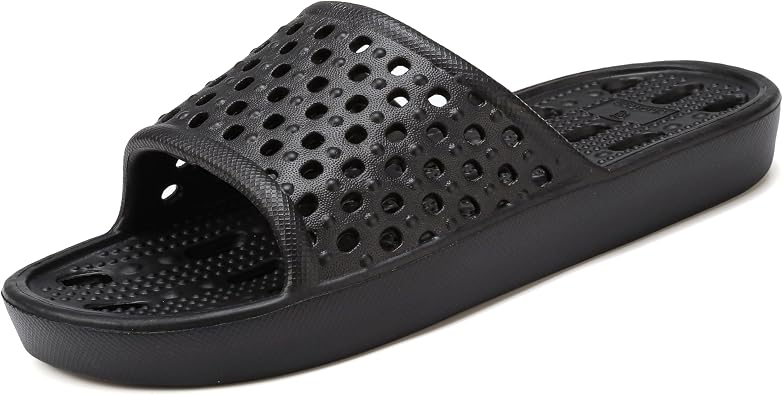 clootess Shower Shoes Slide for Men and Women Bath Non-Slip Holes Slipper