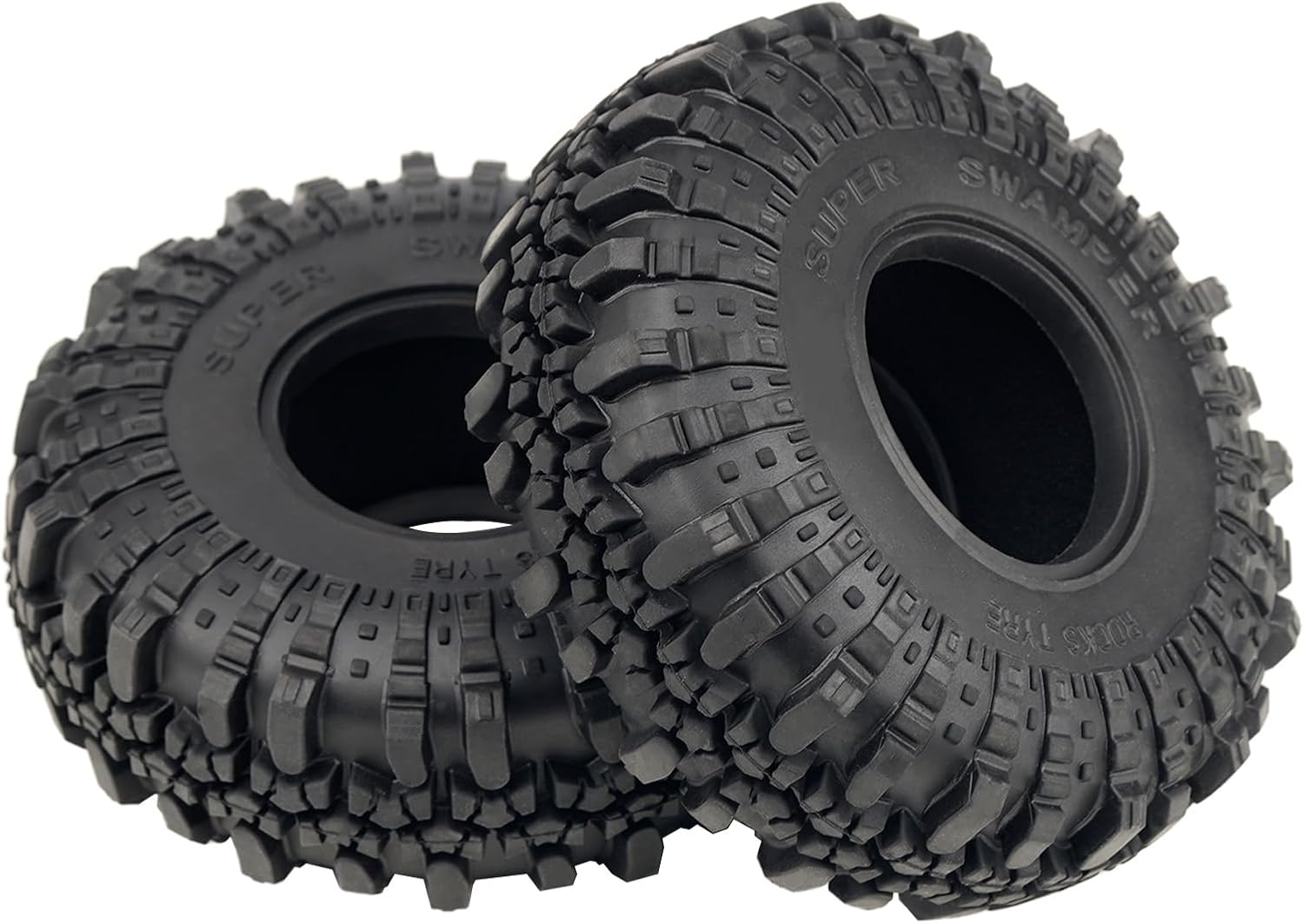 DJX 4PCS 2.2 Inch 137mm Tall Crawler Tires Super Soft Sticky Rubber Tires with Foam Instert for Axial SCX6 SCX10 TRX4 FMS LOSI Redcat Etc 1/6 1/8 1/10 Crawler Car